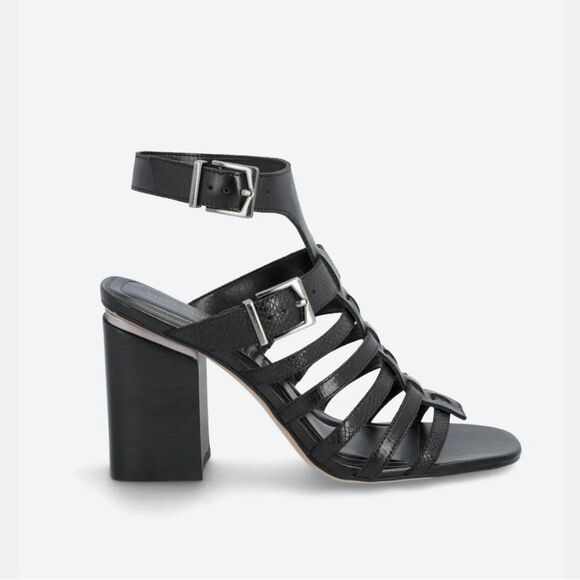 Vince Camuto Shoes - Vince Camuto Women's Hicheny Buckle High Heel Black Sandal Size 6.5